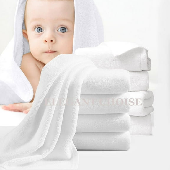 Htwon 100% Genuine Pakistan Cotton Premium Luxury Bath Towels Set,24*55 inch Bath Towels Absorbent, Soft, and Eco-Friendly,for Bathroom,Hotel Quality- White