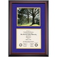 thumbnail image 1 of OCM Diploma Frame for San Francisco State University, Purple/Yellow Mat with SF State Quad Photograph, 24" x 17", 1 of 5