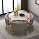 thumbnail image 1 of Marble Round 80cm Dining Tables Set 4 Chairs Modern Center Wood Table Luxury White Muebles Para El Hogar Apartment Furniture My Lux Decor Round, 1 of 24