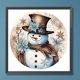 thumbnail image 1 of 5D bricolaje taladro redondo completo diamante pintura invierno muñeco de nieve Kit hogar decoración arte artesanía FLhrweasw Nuevo, 1 of 9