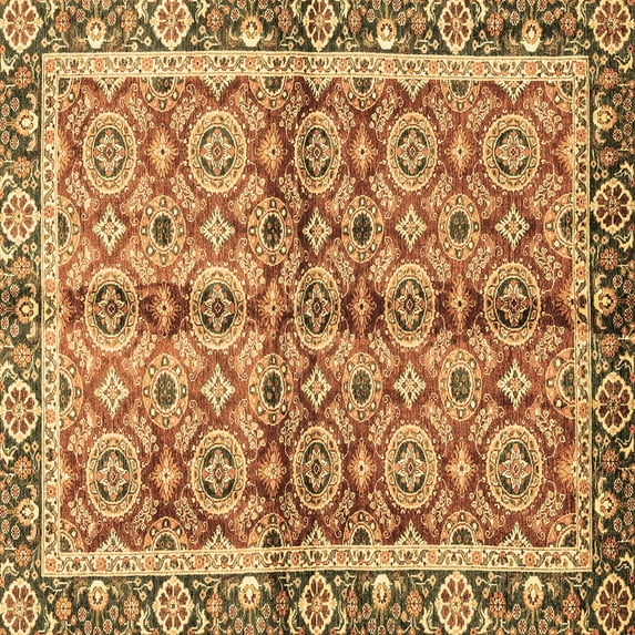 Ahgly Company Indoor Square Oriental Brown Traditional Area Rugs, 4' Square