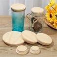 thumbnail image 3 of Reusable Pine Wooden Cover Lids with Silicone Seal Ring for Candle Cup Glass, 3 of 7