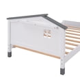thumbnail image 4 of MODERNLUXE Twin Size Platform Bed,Wooden Bed Frame with House-Shaped Headboard for Home,White, 4 of 7