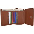 thumbnail image 2 of Moga Ladies Genuine Leather Trifold ID Card Holder Wallet With Zippered Compartment Women, 2 of 18