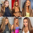 thumbnail image 2 of Hair Weave ZevPiul, rubio miel, grado 8A, brasileño, 3 paquetes, 2 of 6