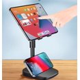 thumbnail image 2 of Soporte para teléfono celular, soporte ajustable para escritorio, compatible con fundas gruesas, 2 of 5