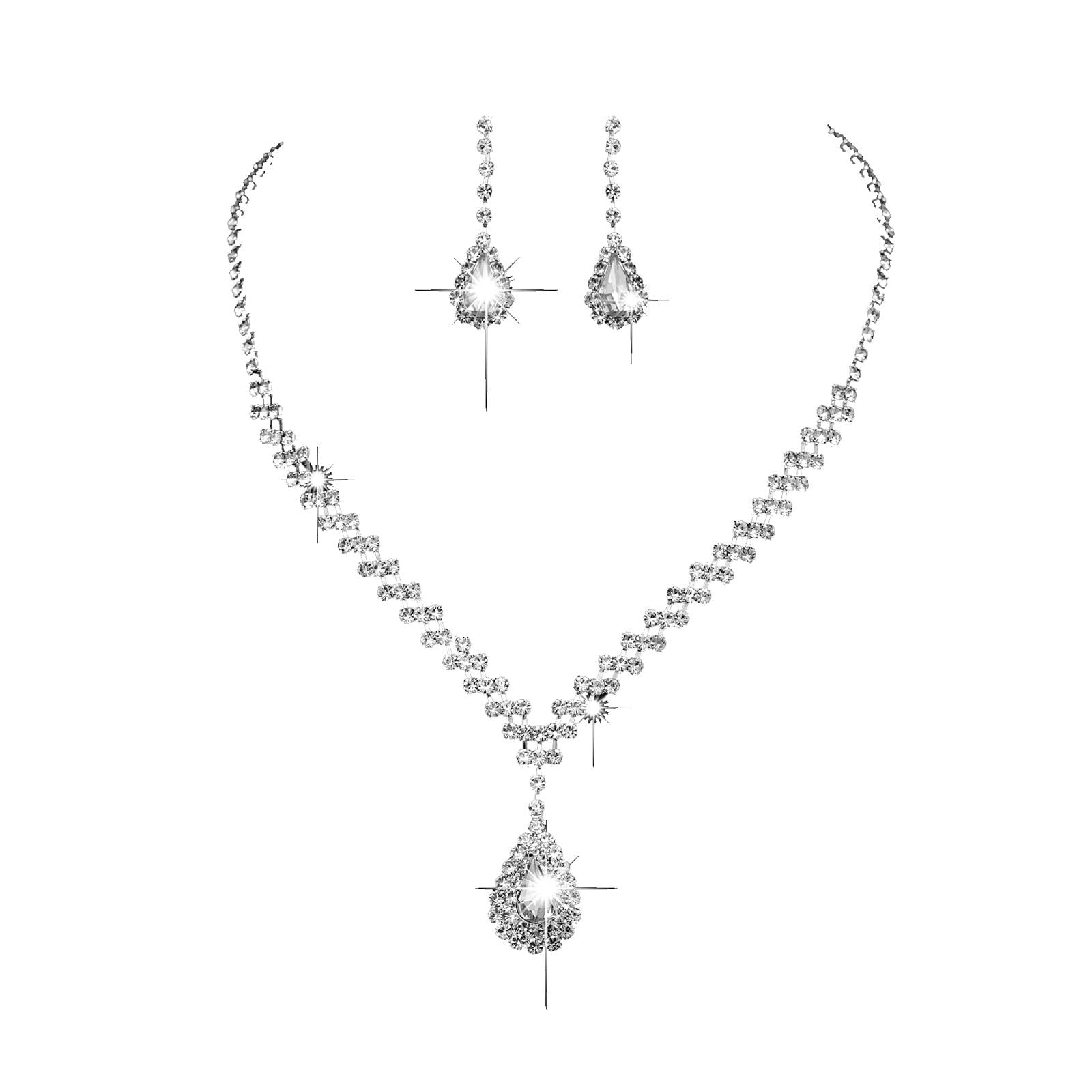 NS601CS Rhinestone Necklace and Earring Set Pure Glam