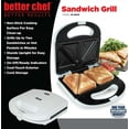 thumbnail image 2 of Electric Sandwich Grill Press | 2-Sandwich | Non-Stick | Cord & Upright Storage (White), 2 of 2