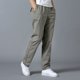 thumbnail image 2 of Pantalones holgados de algodón de talla grande para hombre, de color liso, informales y a la moda, con cintura elástica, fáciles de combinar con camisetas., 2 of 7