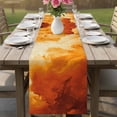 thumbnail image 4 of Burnt Orange Ombre Clouds Table Runner 72 Inches, Modern Abstract Gradient Cloud Bed Runner Dresser Scarves Tabletop for Indoor Outdoor Parties/Ceremony/Banquet, 14" x 72", 4 of 9