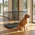 thumbnail image 2 of YRLLENSDAN 48 inch XXL Dog Crate Large Dog Crate for Large Dog Foldable Dog Crate with Divider Metal Dog Crate XXL Large Dog Kennel Indoor Large Dog Cage, Black, 2 of 8