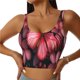 thumbnail image 1 of Balery pink butterfly Sujetadores deportivos con espalda cruzada para mujer, acolchados, sin costuras, de alto impacto, ideales para yoga, gimnasio, entrenamiento y fitness.-XX-Large, 1 of 8