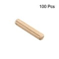 thumbnail image 3 of Wooden Dowel Pins 100 Pack 4x20mm Fluted Beveled Ends Wood Dowel Pegs, 3 of 7