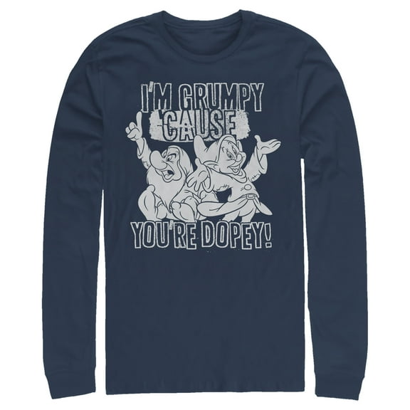 Men's Snow White and the Seven Dwarfs Grumpy & Dopey Long Sleeve Shirt