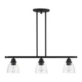 thumbnail image 3 of Livex Lighting Montgomery 3-Light Transitional Metal Linear Chandelier in Black, 3 of 12