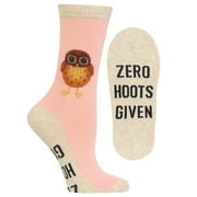 Hot Sox Womens Zero Hoots Given Crew Socks