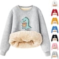 thumbnail image 3 of Atogsazn Kids Boys Girls Fleece Lined Jacket Children Long Sleeve Sweatshirt Winter Warm Clothes Fashion 04-White 6-7 Years on Clearance, 3 of 3