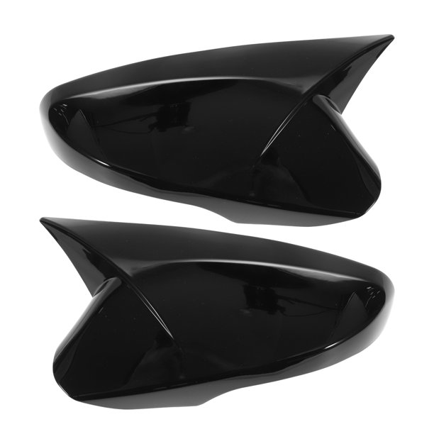Reemplazo de tapa de espejo lateral izquierdo y derecho ABS de 1 par en negro brillante para Hyundai Elantra 2011-2016 con luz de señal de giro