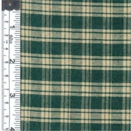 Textile Creations 123 Rustic Woven Fabric, Natural Plaid Green, 15 yd.