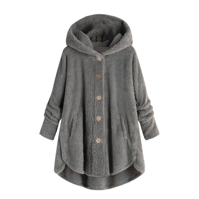 Bed Jackets For Women Plus Size Fuzzy Fleece Coat Cozy Button Jacket 2025 Trendy