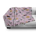 thumbnail image 3 of Cat Soft Flannel Fleece Throw Blanket, Colorful Kittens Playing with Fish Mice and Yarnball Different Breeds of Feline, Cozy Plush for Indoor and Outdoor Use, 50" x 70", Multicolor, by Ambesonne, 3 of 6
