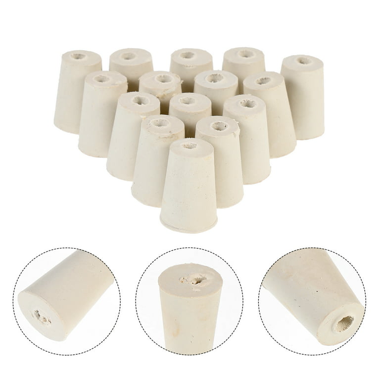 15 Sizes Rubber Stopper Bungs Laboratory Sealing Hole Stopper Tapered Flask  Tube
