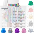 thumbnail image 2 of Girls Metallic Skater Skirt Christmas Halloween Cosplay Skirts Shiny Pleated Short Skirt Kids Dance Performance Party Skirt, 2 of 7