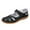 Black, variant on Women's Classic Leather Casual Loafer Cute Slip-On Fashion Closed Toe Flat Sandal Comfy Work Sandal Everyday Walking Shoe Women's Solid Color Casual Fashion Hollow Breathable Casual Shoes