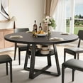 thumbnail image 4 of Danolapsi Round Dining Table for 4-6,42" Farmhouse Kitchen Table with Storage,Circle Dinner Tables for Kitchen,Dining Room,Living Room,Meeting Room, Apartment,Space Saving Wood Kitchen & Dining Room, 4 of 7