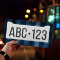 thumbnail image 4 of 1 Pcs Blue Plaid License Plate Frame, License Plate Cover for Car Decorative Parts, Aluminum License Plate Bracket Holder Rust-Proof Weather-Proof for US Standard Car, 4 of 9