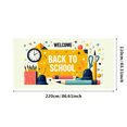 thumbnail image 3 of Welcome Back to School Banner Pencil Apple Basketball Decorations Classroom Poster Party Supplies Learning Event Educational Backdrop, 3 of 4