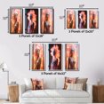 thumbnail image 4 of Designart "Subtly Sensual Pink Cabaret Dancer I" Fashion Woman Wall Art Set Of 3 - Glam Pink Canvas Set For Living Room Decor, 4 of 6