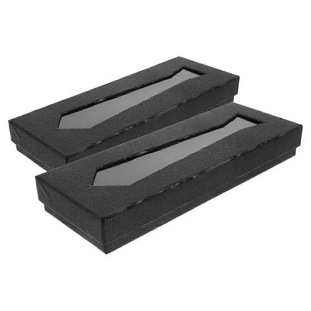 2pcs Tie Boxes Tie Packaging Box Stylish Tie Box Necktie Box Business Elegant Ties Box For Mens Neckties Elegant Gift Packaging And Convenient Storage