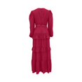 thumbnail image 4 of ZHOGXU Fashion Womens A Line Midi Dresses Solid Color V Neck Long Sleeve Regular Fit Office Daily Wear, 4 of 6