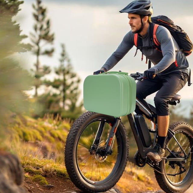 14 Inch Folding Bike Hand Luggage with Front Carrier Block Adapter, Mini Suitcase Travel Bag for Commuting Short Trips