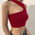 thumbnail image 2 of Babysbule Womens Tank Tops Women Fashion Sexy Solid Color Sleeveless Cold Shoulder Casual Tank Blouse Tops, 2 of 5