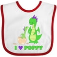 thumbnail image 3 of Inktastic I Love Poppy Boys or Girls Baby Bib, 3 of 4