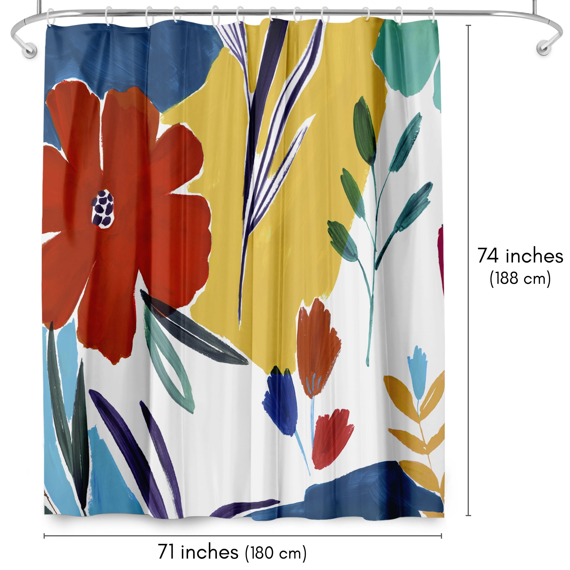 Americanflat 71" x 74" Shower Curtain, Cheerfulness I by PI Creative Art