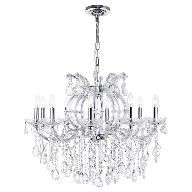 CWI Lighting Colossal 10 Éclaire Lustre avec Finition Chromée