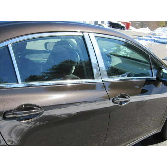 Stainless Steel Pillar Trim 8Pc Fits 2012-2015 Honda Civic PP12216 QAA