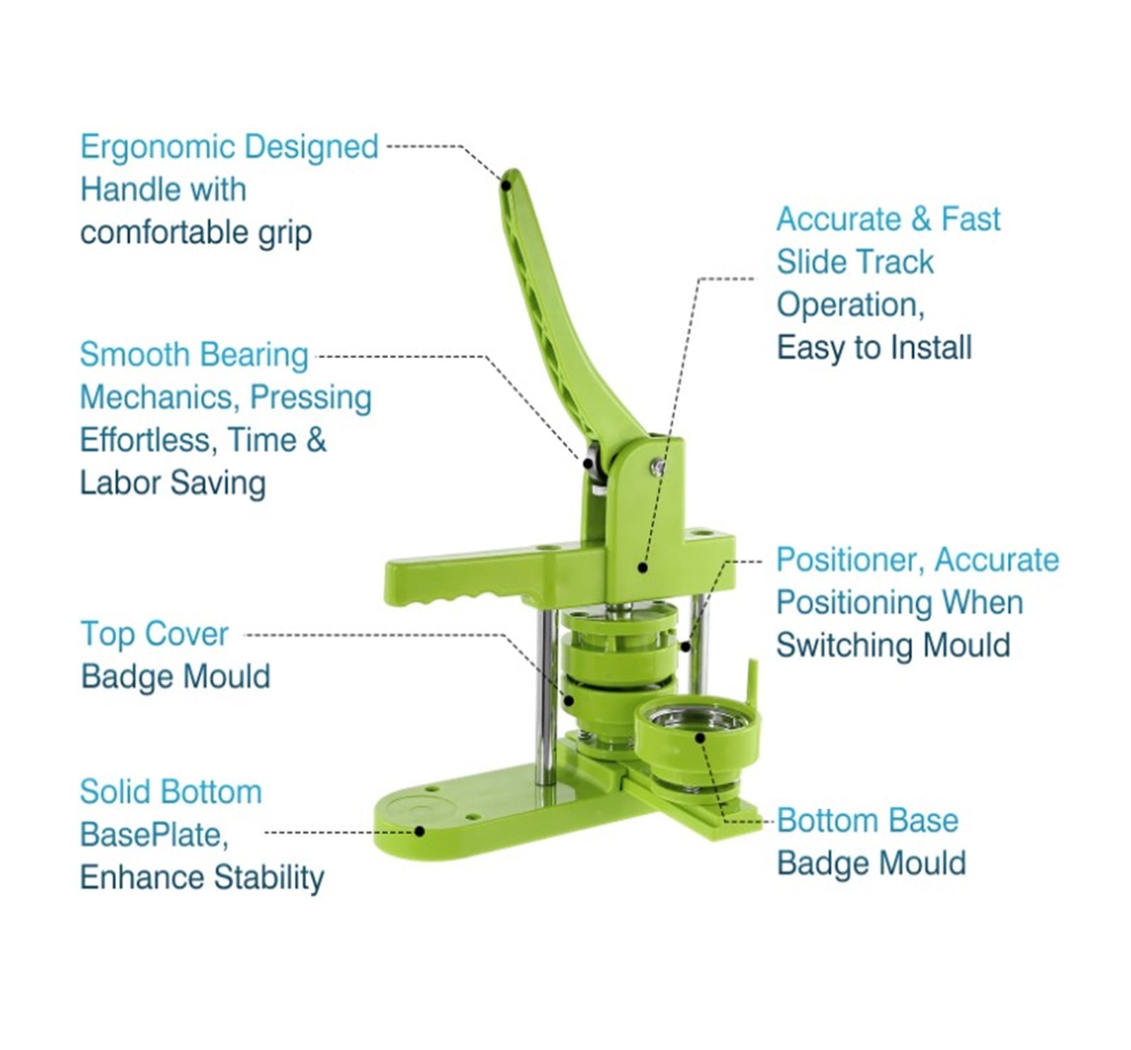 Badge Button Maker Machine, DIY Pin Badges Set Punch Press Maker Machine, DIY Badge Maker Press Machine ,Easy Pressing