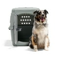 thumbnail image 3 of Petmate Sky Kennel for Dogs, IATA Approved, Plastic Travel Carrier, Gray, For Dogs 50-70 lbs, Large, 40" x 27" x 36", 3 of 11