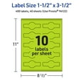 thumbnail image 6 of Avery Printable Wraparound Labels, Bright Green, 1.5" x 3.5", 400ct, 6 of 11