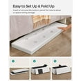 thumbnail image 5 of SONGMICS 43" Storage Ottoman Bench Leather Ottoman with Storage Hold up to 660lb Folding Footstools for Bedroom Living Room White, 5 of 9