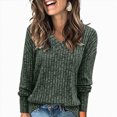 thumbnail image 2 of Towmus Long Sleeve Shirts for Women Tunic Sweaters Casual V Neck Fall Winter Fashion Clothes Basic Tees, Sizes S-2XL, 2 of 5