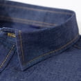 thumbnail image 5 of JTieacloth Mens Stretch Shirts Mens Denim Long Sleeved Shirt Casual And Comfortable Solid Color Trend Work Clothes Youth Shirt Jacket Blue, 5 of 5