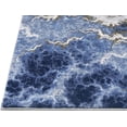 thumbnail image 5 of HR Abstract Rugs Boho abrash Rugs Thunder Theme Navy Blue Gold and Multi Color Luxury Livingroom Carpet Thick Pile and Ultra Soft Non-Shedding Rug, 5 of 7
