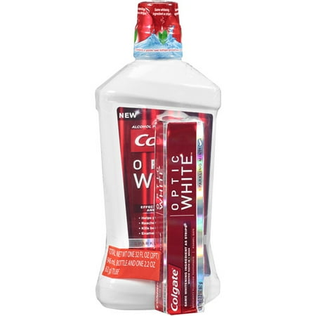 Colgate Optic White Mouthwash with bonus Optic White Toothpaste