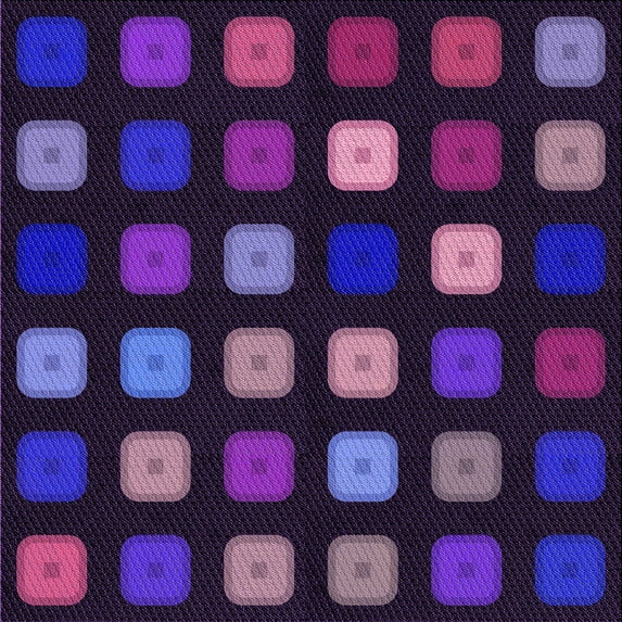 Ahgly Company Machine Washable Indoor Square Transitional Dark Purple Area Rugs, 8' Square