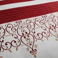 thumbnail image 4 of JML 7-Piece Red & Grey Comforter Set, King, With Embroidered Floral Design, 4 of 5
